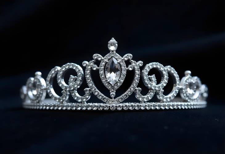 Beautifully Crafted Diamond and Crystal Tiara for Pageants